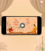 W2125 2 States - Rajasthani - Gujarati Wedding Invitation Video
