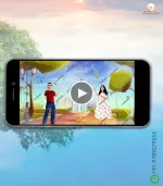 W2235 Caricature - Arranged Wedding Motion graphics Video Invite