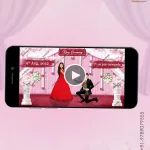 W2240 Caricature - Classic North Indian Wedding Video Invite