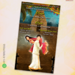 W1220 Caricature _ Temple Themed Wedding Invite