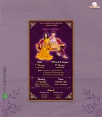 W1385 Caricature Royal Haldi Mehendi and Sangeet Invite - Image 2