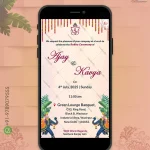 W1012 Elephant Theme Rokha Ceremony Invite