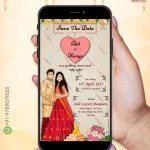 W1165 Caricature Save the date Invite