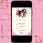 W9210 Heart Themed Wedding Invite