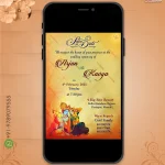 W1550 Radha Krishna Themed Invite