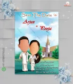 W1305 Kerala christian Save The Date Invite - Image 2