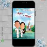 W1305 Kerala christian Save The Date Invite