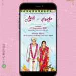 W2242 Caricature _ Traditional South Indian Wedding Invite