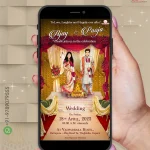 W1180 Traditional Telugu Wedding Invite