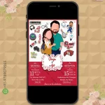 W1300 Interests based caricature Invite