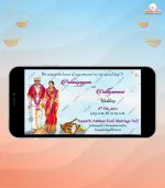 W2340 Caricature - South Indian Whiteboard Video Invite - Image 5