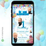 W1690 Boss Baby Theme Birthday Invite