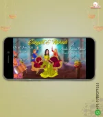 W1829 Caricature - Royal Punjabi Wedding Video Invitation - Image 2