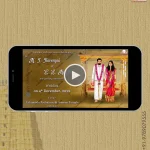 W2325 Caricature - South Indian Arranged Love Story Video Invite