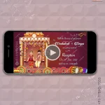 W2735 Caricature - South Indian Destination Photo Play VideoInvite
