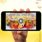 W2360 Caricature - Traditional North Indian Whiteboard Video Invite