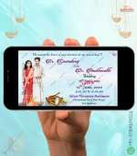 W2365 Caricature - Traditional South Indian Whiteboard Video Invite - Image 4