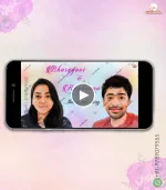 W2765 Caricature - Traditional South Indian Whiteboard Video Invite