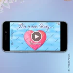 W2795 Caricature Wedding Video Invitation