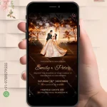 W1990 Lightning Themed Western Digital Card Invite