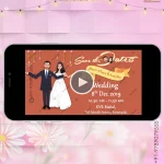 W2600 Love Story Invite - Caricature Video