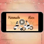 W2605 Love Story Wedding Video Invitation