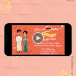 W2615 Matrimony Love Story ?Engagement Video Invite