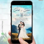 W1995 Mountain Theme Western Digital Card Invite