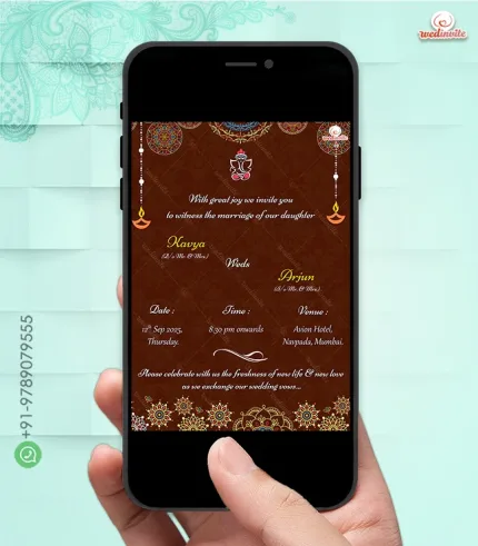 W1815 Northindian Traditional Wedding Invite