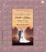 W2015 Peaceful Evening Sunset Western Digital Card Invite - Image 2