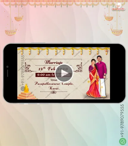 W2460 Save The Date - South Indian Traditional - Final Reminder Video