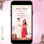 W1890 Caricature : South Indian Archival Wedding Invite