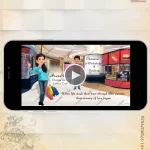 W2680 Unique Caricature Video Invitation