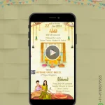 W1017 3D Envelope Wedding Video Invite