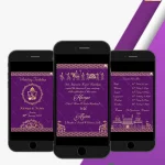 W7782 Purple Themed Invite