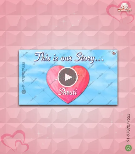 W3175-Caricature Video - College Story of Love Invite