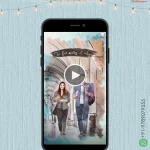 W1289 Caricature - Love Story of Western Style Invite