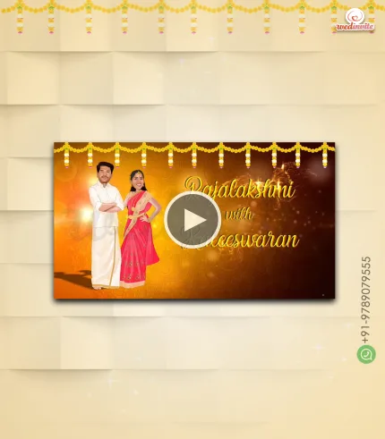 W3235-Caricature South Indian Traditional Video Invitation