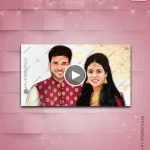 W3210-Caricature - Telugu 3D Pop Up Book Video Invite