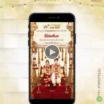 W4505 Caricature Traditional Brahmin Wedding Invite