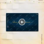 W3305-Elegant Text Photo Video Invite