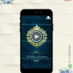 W3710-Elegant Text Wedding Video Invite