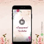 W1464 Flower Themed Engagement Invite