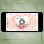 W1421 Flower Themed Engagement Invite