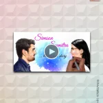 W3420-Love Story Whiteboard Caricature Video