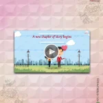 W3765-Cartoon Motion Graphics Engagement Invite