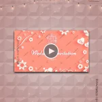 W3450-New Style Wedding Video Invite