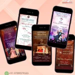 W4255 Caricature Northindian Wedding Invite