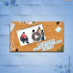 W3480-Papercut Wedding Video Invite