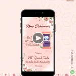 W1262 Punjabi Flower themed Wedding Invite